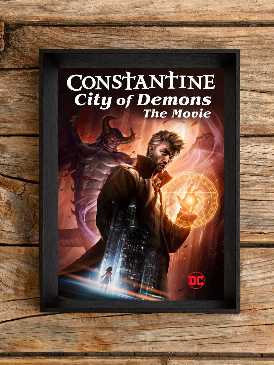 Constantine: İblisler Şehri - Constantine: City of Demons Film Tablo Siyah Çerçeveli Film Poster Afiş Tablo