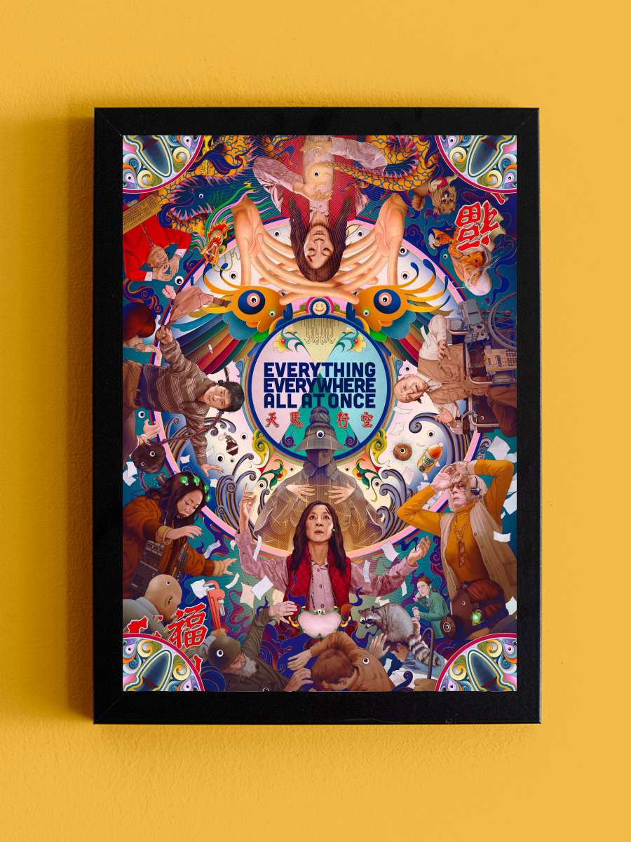 Her Şey Her Yerde Aynı Anda - Everything Everywhere All at Once Film Tablo Siyah Çerçeveli Film Poster Afiş Tablo