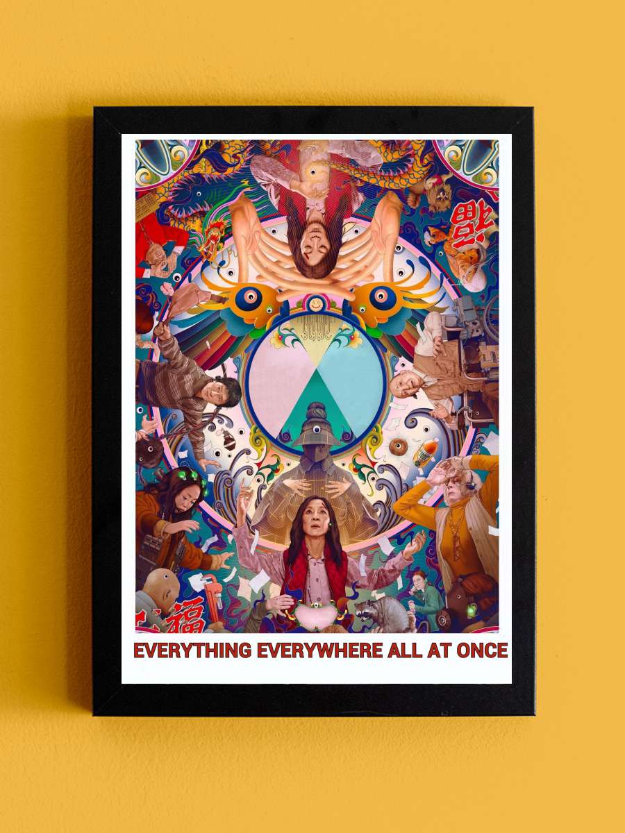 Her Şey Her Yerde Aynı Anda - Everything Everywhere All at Once Film Tablo Siyah Çerçeveli Film Poster Afiş Tablo