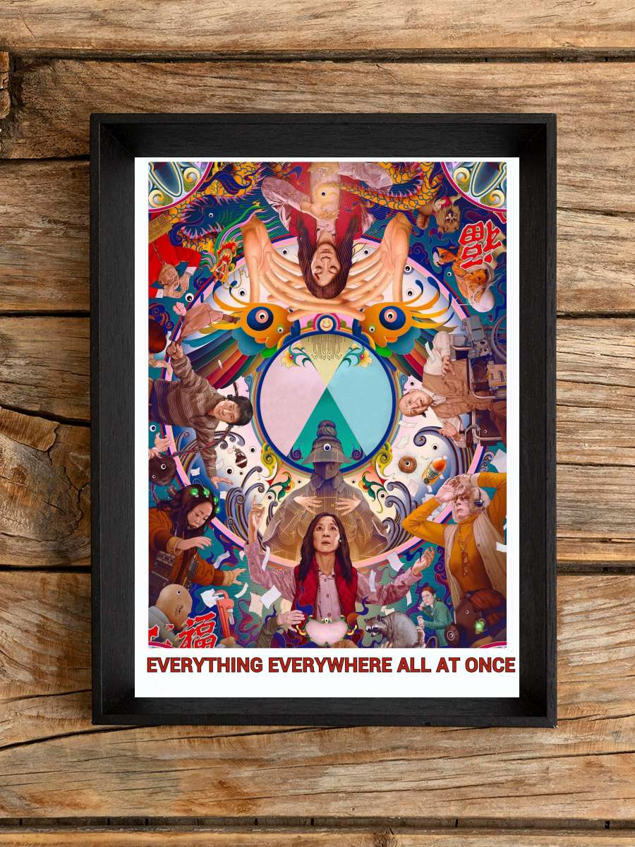 Her Şey Her Yerde Aynı Anda - Everything Everywhere All at Once Film Tablo Siyah Çerçeveli Film Poster Afiş Tablo