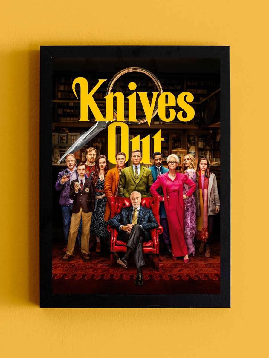 Bıçaklar Çekildi - Knives Out Film Tablo Siyah Çerçeveli Film Poster Afiş Tablo