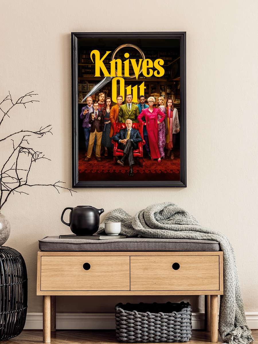 Bıçaklar Çekildi - Knives Out Film Tablo Siyah Çerçeveli Film Poster Afiş Tablo