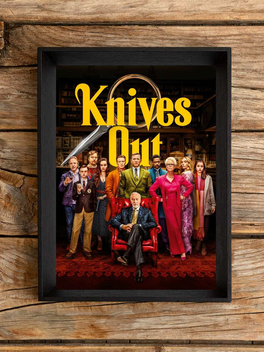 Bıçaklar Çekildi - Knives Out Film Tablo Siyah Çerçeveli Film Poster Afiş Tablo