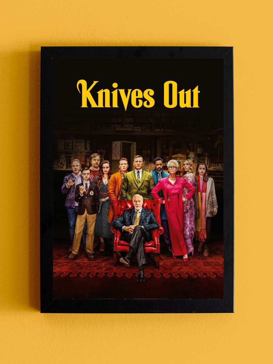 Bıçaklar Çekildi - Knives Out Film Tablo Siyah Çerçeveli Film Poster Afiş Tablo