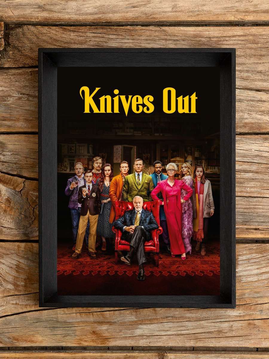 Bıçaklar Çekildi - Knives Out Film Tablo Siyah Çerçeveli Film Poster Afiş Tablo