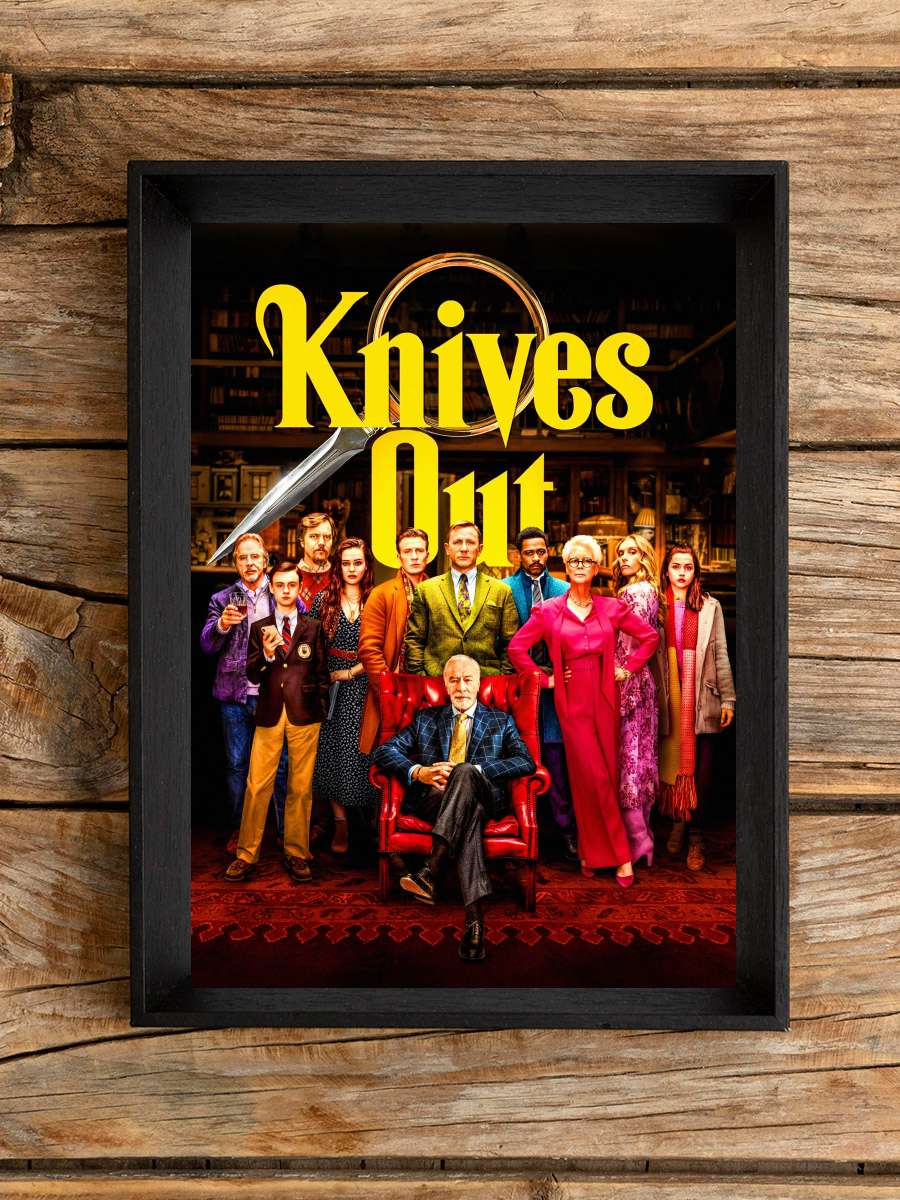 Bıçaklar Çekildi - Knives Out Film Tablo Siyah Çerçeveli Film Poster Afiş Tablo