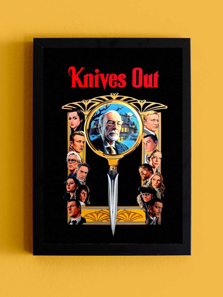 Bıçaklar Çekildi - Knives Out Film Tablo Siyah Çerçeveli Film Poster Afiş Tablo