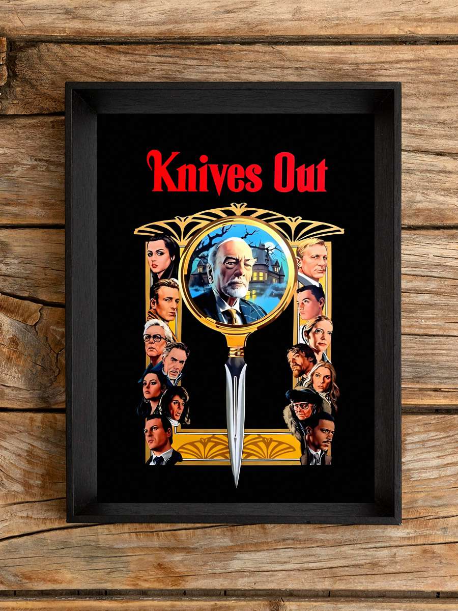 Bıçaklar Çekildi - Knives Out Film Tablo Siyah Çerçeveli Film Poster Afiş Tablo