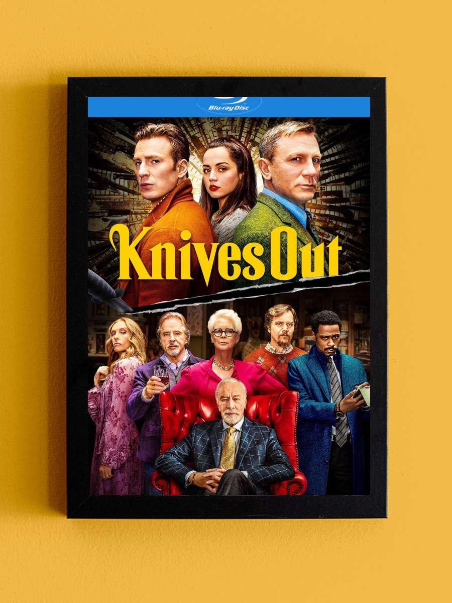 Bıçaklar Çekildi - Knives Out Film Tablo Siyah Çerçeveli Film Poster Afiş Tablo