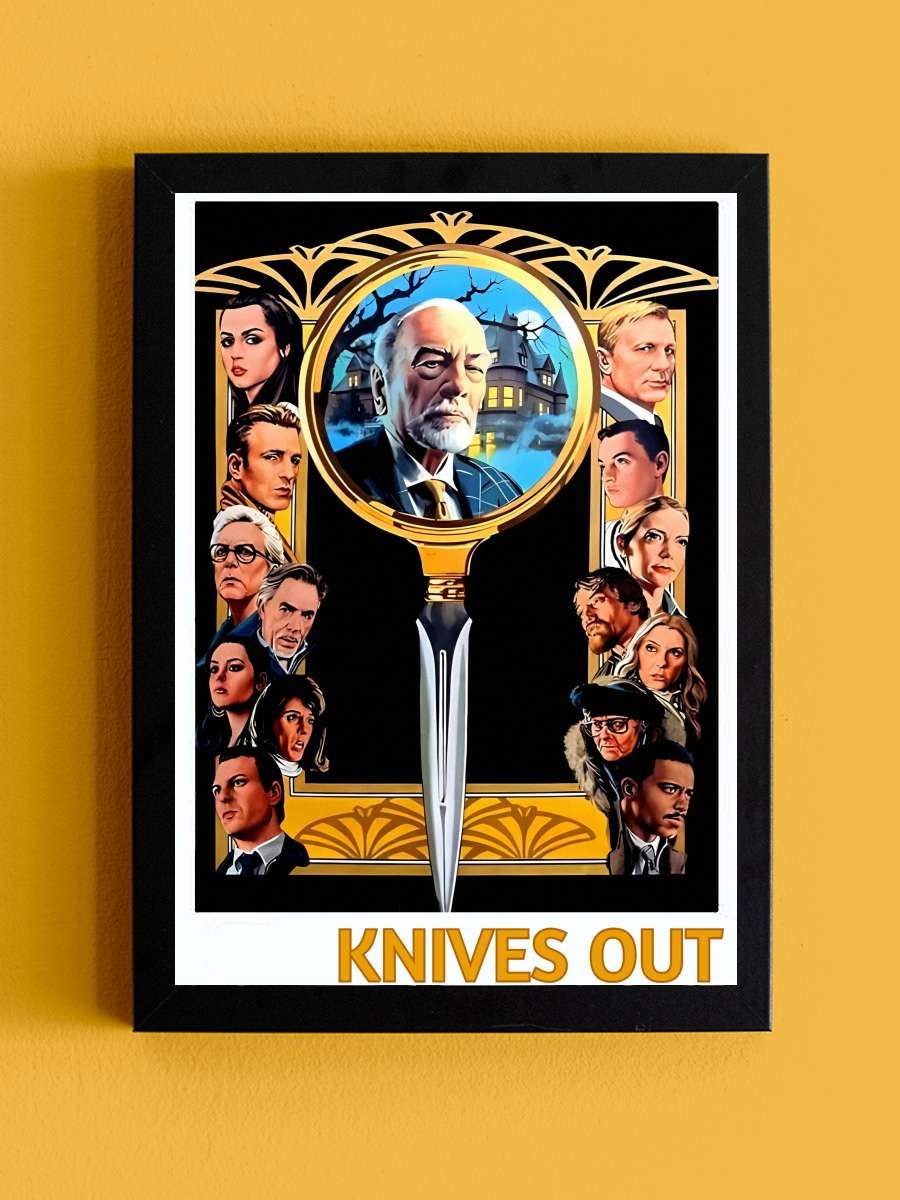 Bıçaklar Çekildi - Knives Out Film Tablo Siyah Çerçeveli Film Poster Afiş Tablo