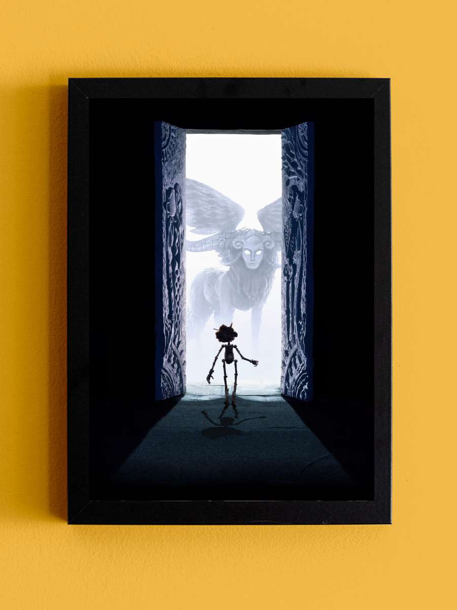 Guillermo del Toro sunar: Pinokyo - Guillermo del Toro's Pinocchio Film Tablo Siyah Çerçeveli Film Poster Afiş Tablo