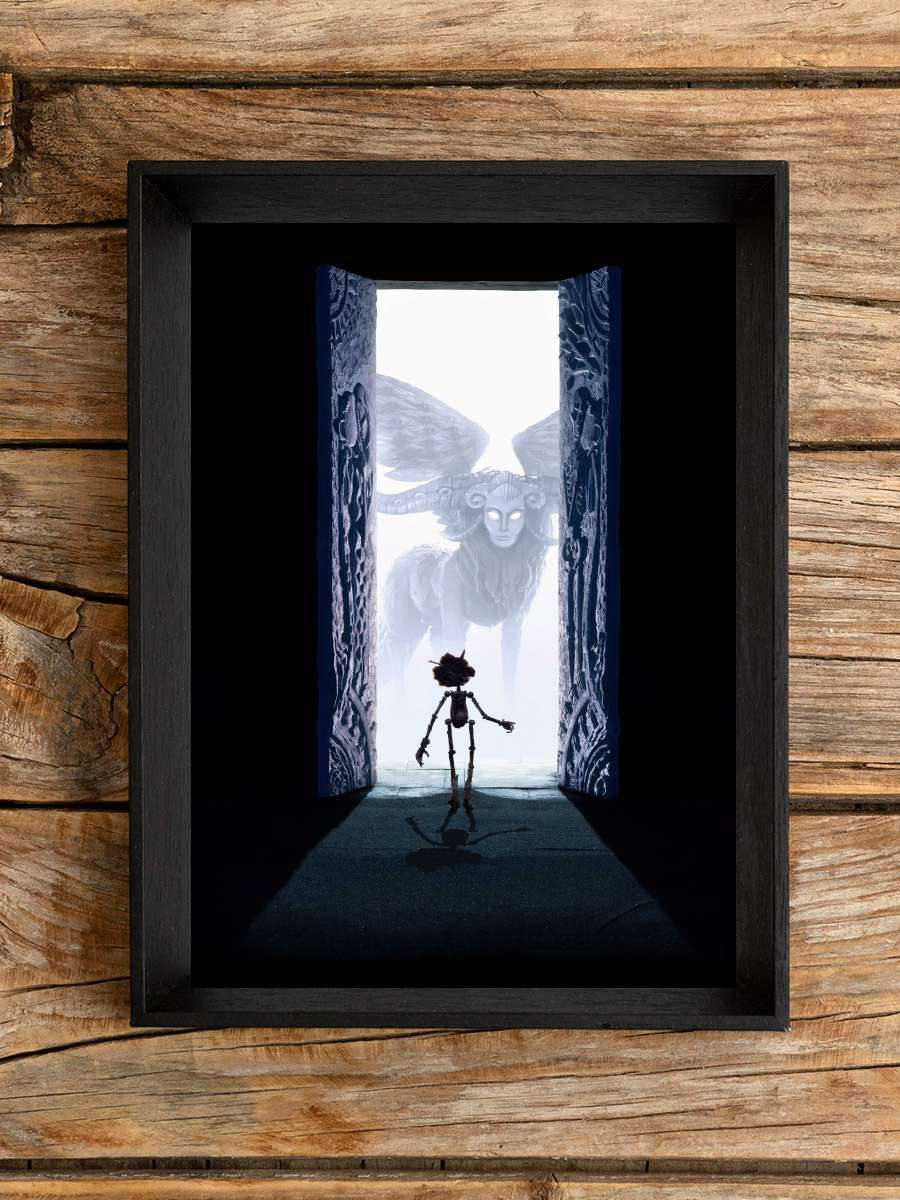 Guillermo del Toro sunar: Pinokyo - Guillermo del Toro's Pinocchio Film Tablo Siyah Çerçeveli Film Poster Afiş Tablo