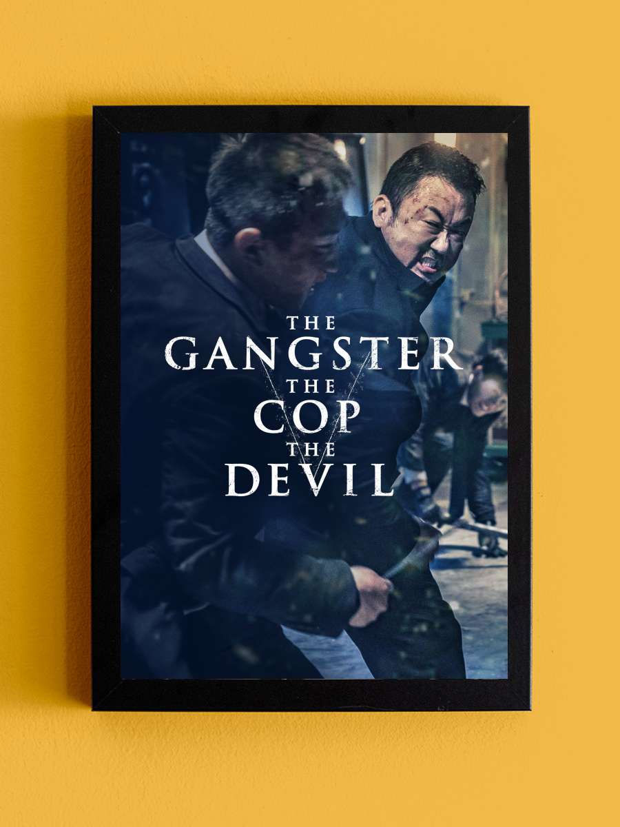 The Gangster, the Cop, the Devil - 악인전 Film Tablo Siyah Çerçeveli Film Poster Afiş Tablo