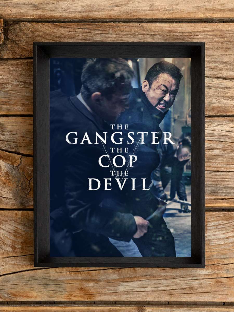 The Gangster, the Cop, the Devil - 악인전 Film Tablo Siyah Çerçeveli Film Poster Afiş Tablo