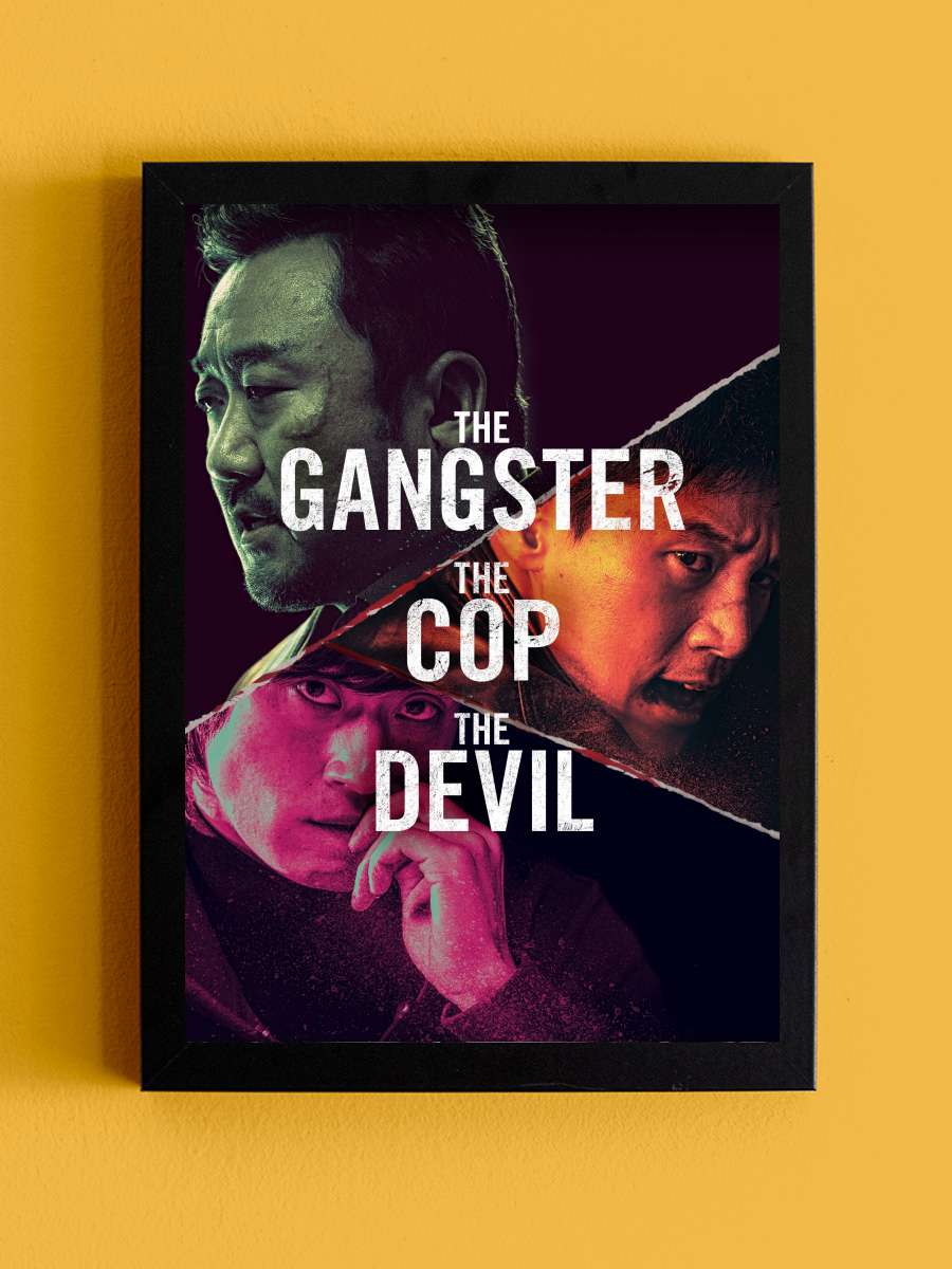 The Gangster, the Cop, the Devil - 악인전 Film Tablo Siyah Çerçeveli Film Poster Afiş Tablo