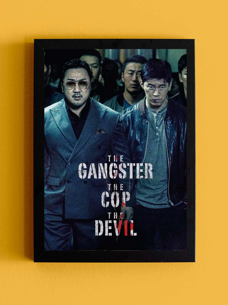 The Gangster, the Cop, the Devil - 악인전 Film Tablo Siyah Çerçeveli Film Poster Afiş Tablo