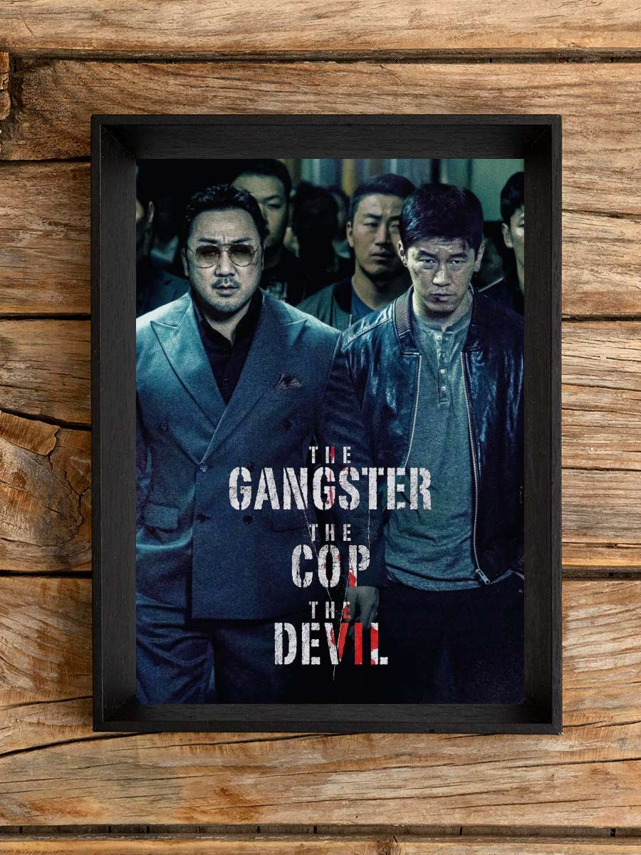 The Gangster, the Cop, the Devil - 악인전 Film Tablo Siyah Çerçeveli Film Poster Afiş Tablo