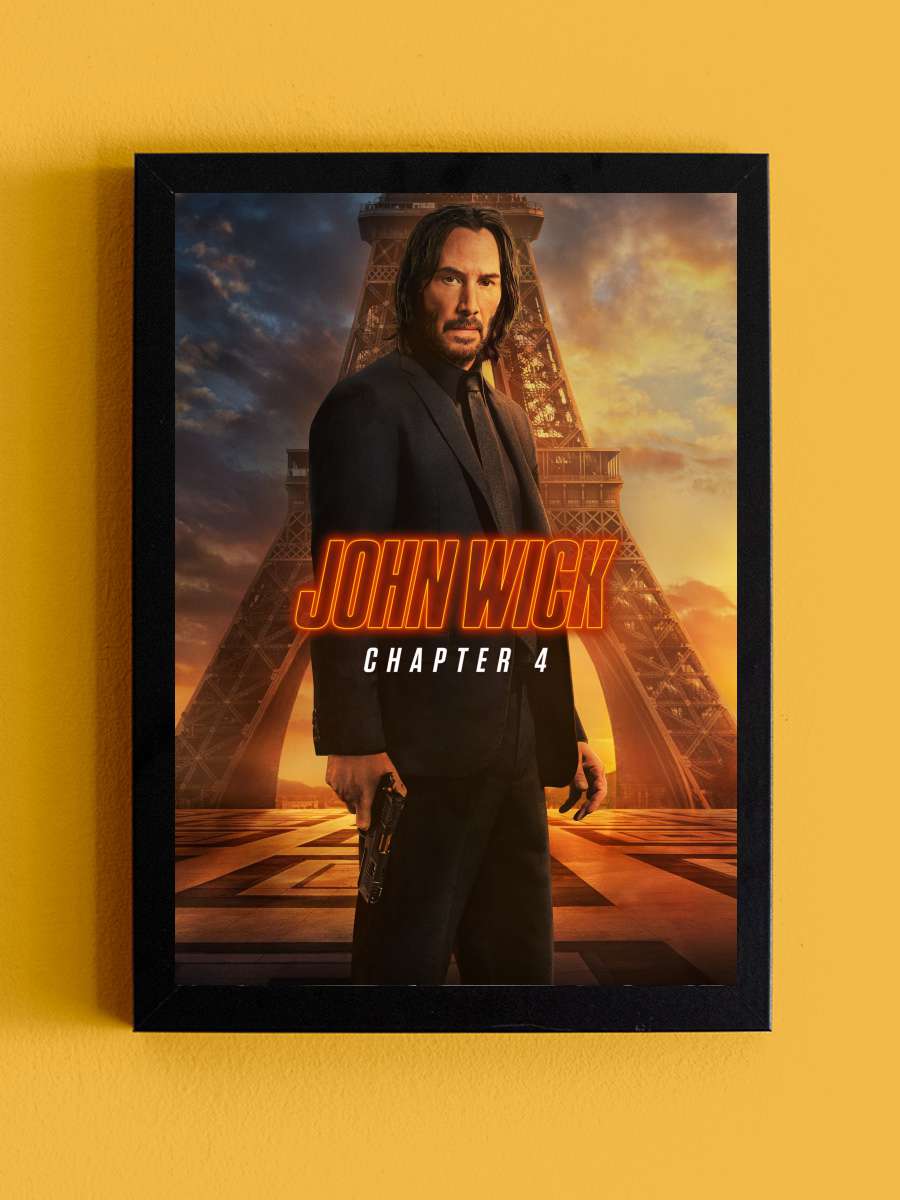 John Wick 4 - John Wick: Chapter 4 Film Tablo Siyah Çerçeveli Film Poster Afiş Tablo