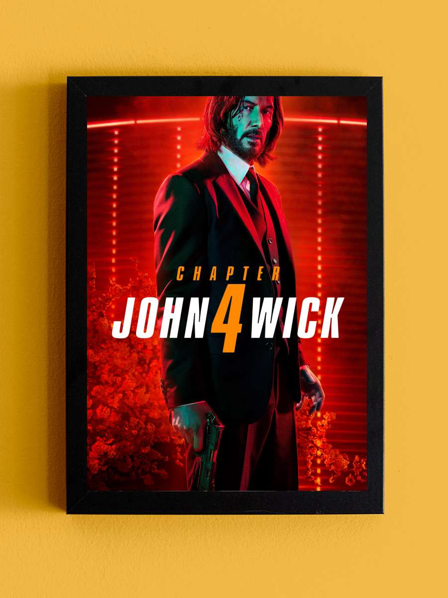 John Wick 4 - John Wick: Chapter 4 Film Tablo Siyah Çerçeveli Film Poster Afiş Tablo