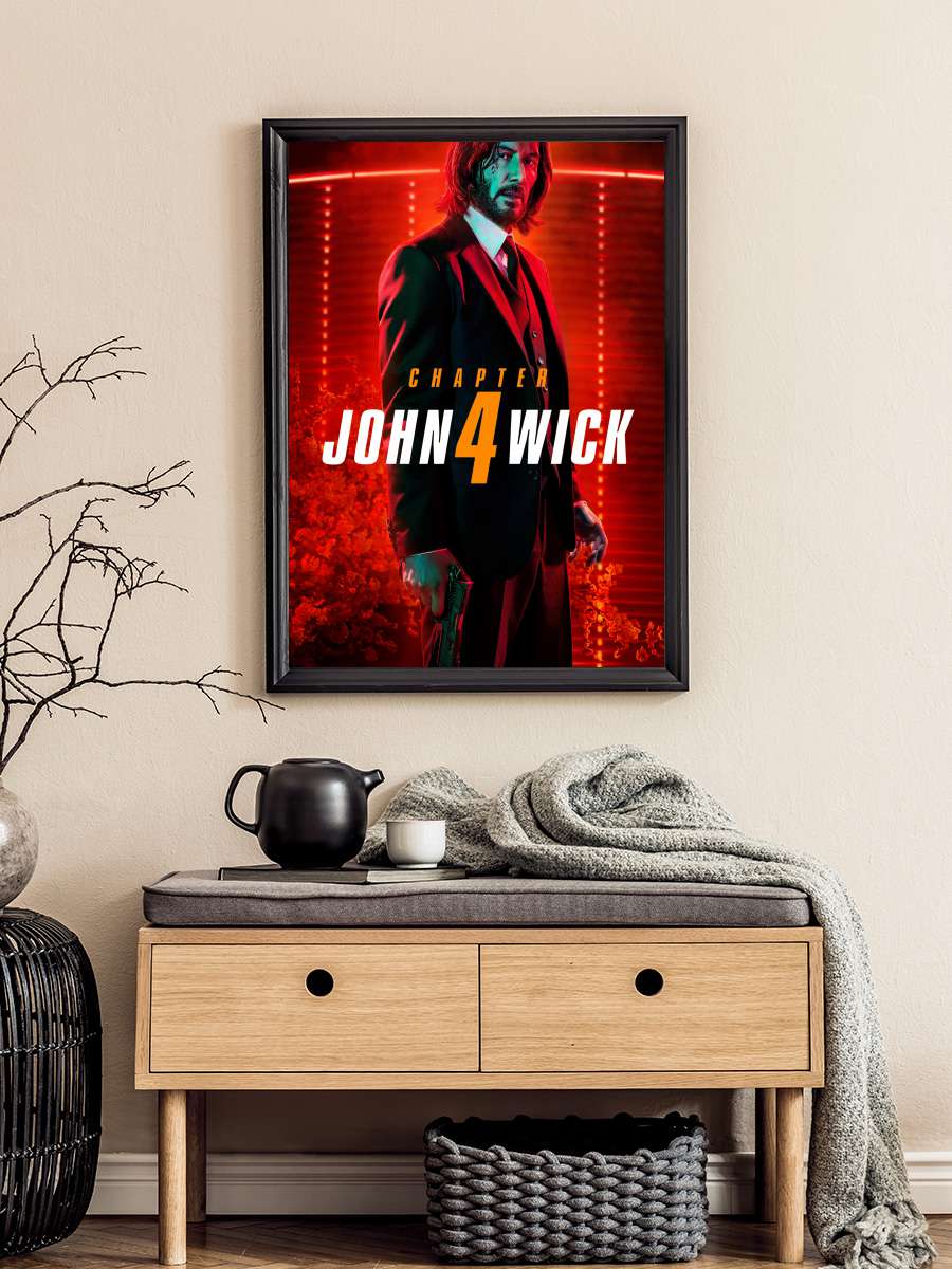 John Wick 4 - John Wick: Chapter 4 Film Tablo Siyah Çerçeveli Film Poster Afiş Tablo