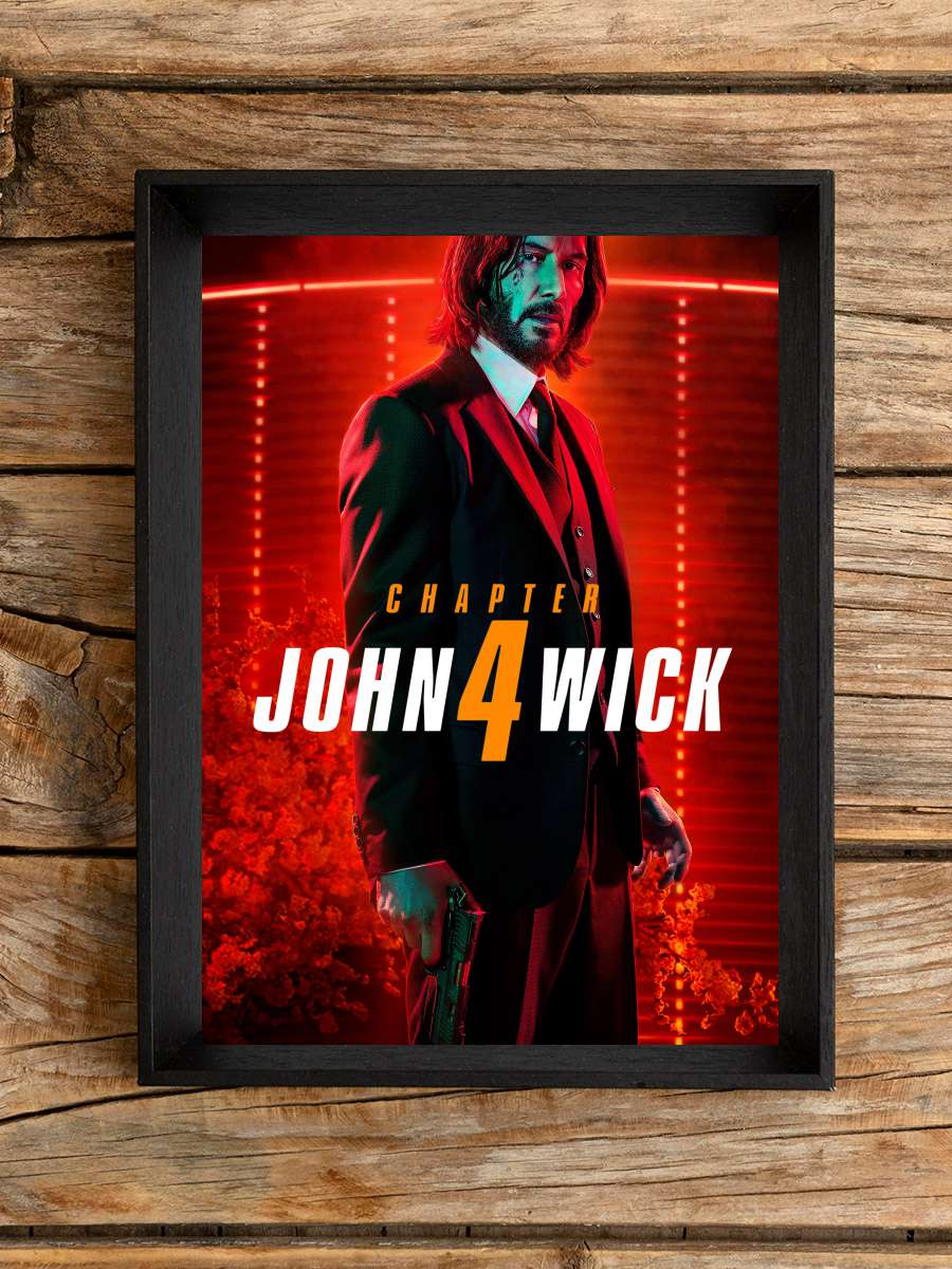 John Wick 4 - John Wick: Chapter 4 Film Tablo Siyah Çerçeveli Film Poster Afiş Tablo