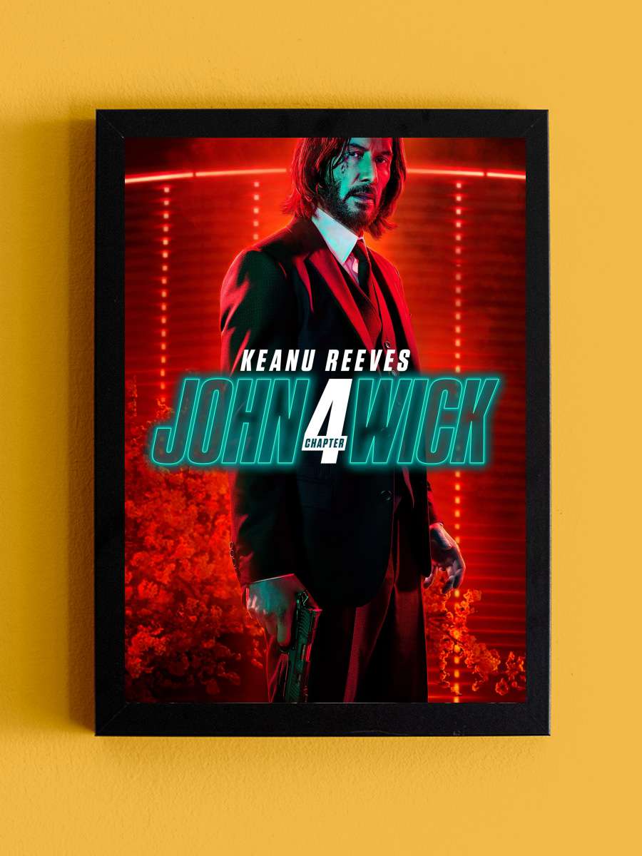 John Wick 4 - John Wick: Chapter 4 Film Tablo Siyah Çerçeveli Film Poster Afiş Tablo