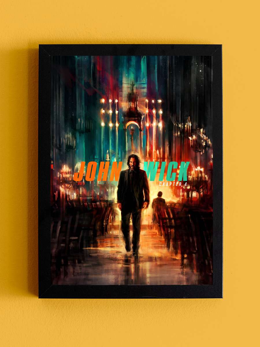 John Wick 4 - John Wick: Chapter 4 Film Tablo Siyah Çerçeveli Film Poster Afiş Tablo