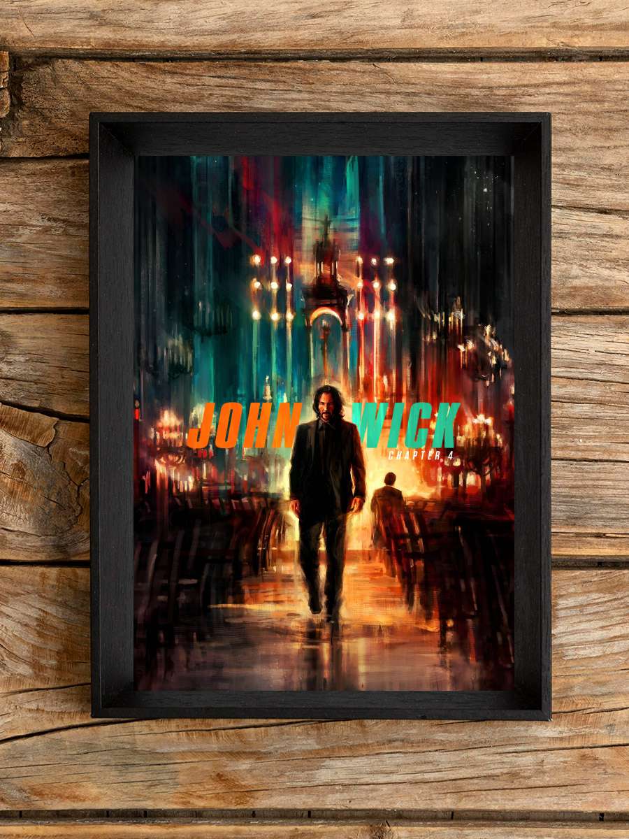 John Wick 4 - John Wick: Chapter 4 Film Tablo Siyah Çerçeveli Film Poster Afiş Tablo