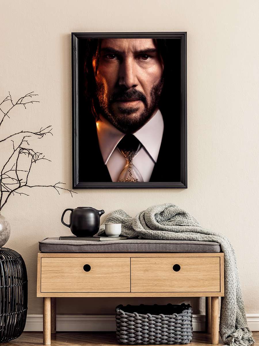 John Wick 4 - John Wick: Chapter 4 Film Tablo Siyah Çerçeveli Film Poster Afiş Tablo