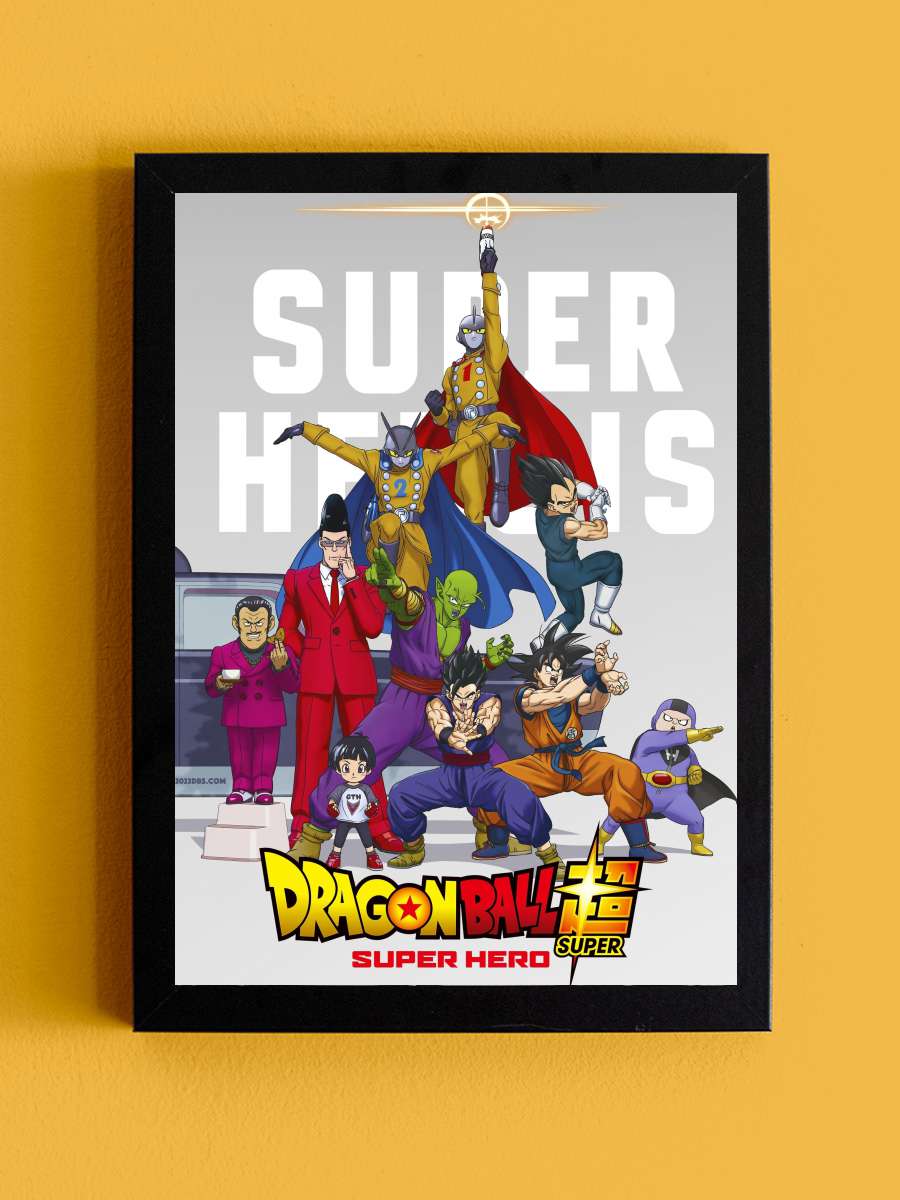 Dragon Ball Super: Super Hero - ドラゴンボール超 スーパーヒーロー Film Tablo Siyah Çerçeveli Film Poster Afiş Tablo