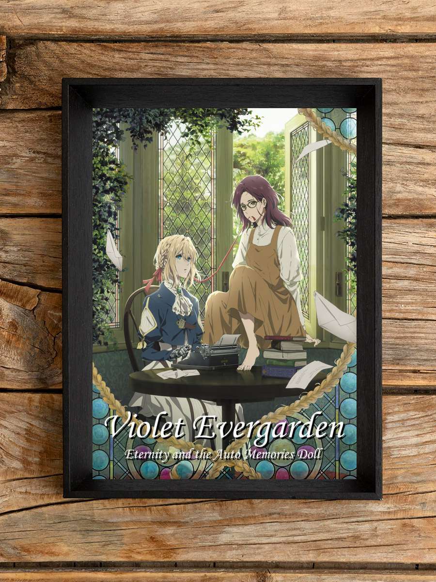 Violet Evergarden: Sonsuzluk ve Bir Tüyün Hayaleti - ヴァイオレット・エヴァーガーデン 外伝 - 永遠と自動手記人形 - Film Tablo Siyah Çerçeveli Film Poster Afiş Tablo