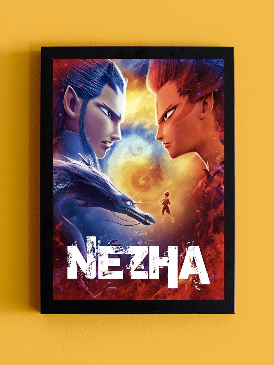 NeZha - 哪吒之魔童降世 Film Tablo Siyah Çerçeveli Film Poster Afiş Tablo