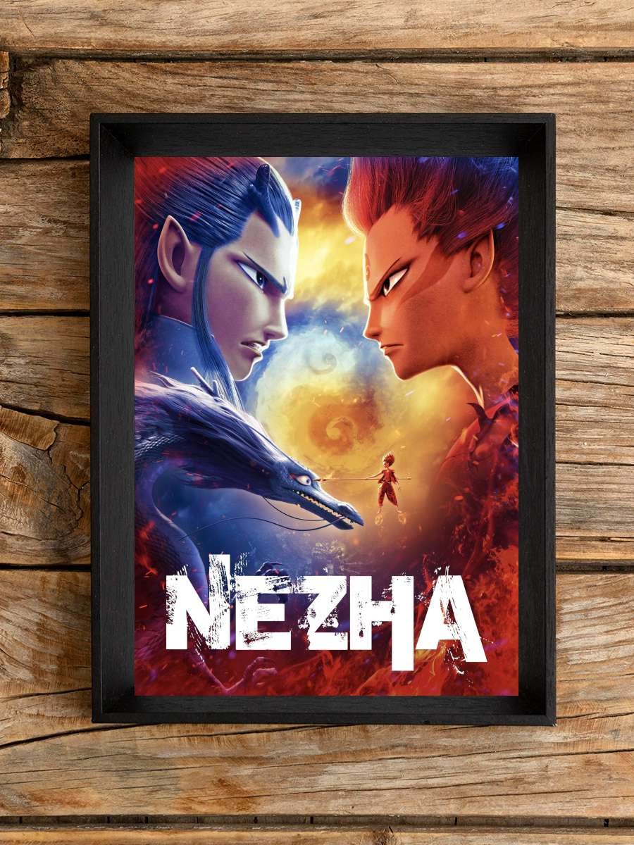 NeZha - 哪吒之魔童降世 Film Tablo Siyah Çerçeveli Film Poster Afiş Tablo