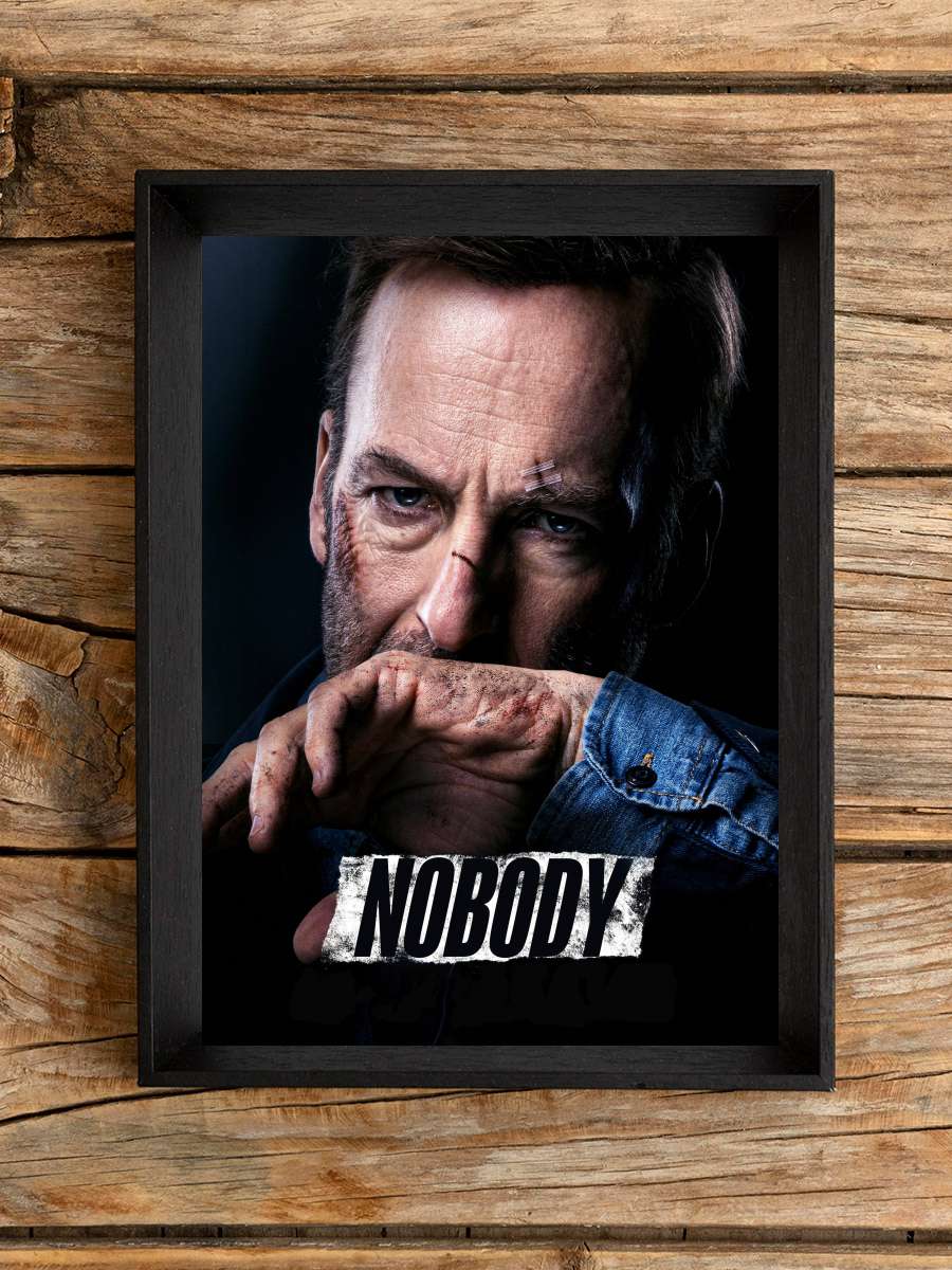 Önemsiz Biri - Nobody Film Tablo Siyah Çerçeveli Film Poster Afiş Tablo