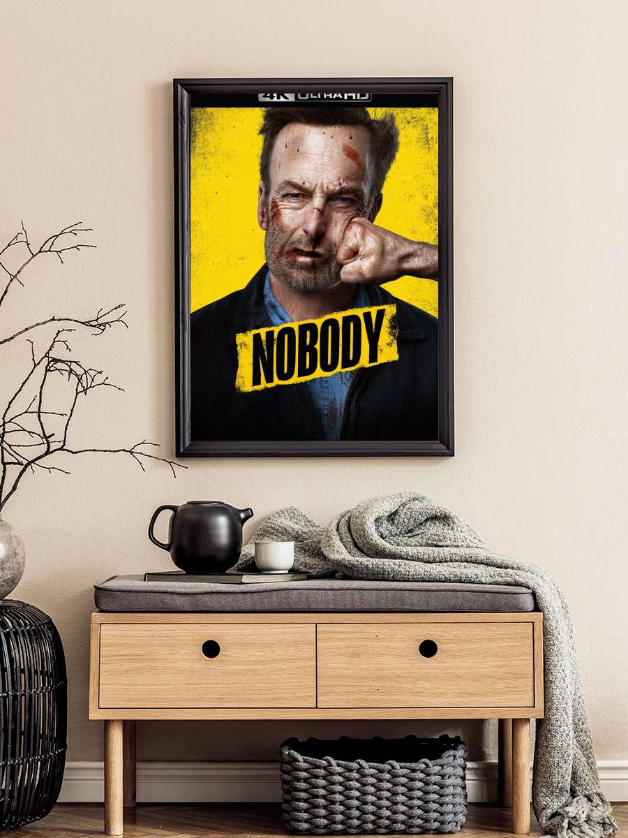 Önemsiz Biri - Nobody Film Tablo Siyah Çerçeveli Film Poster Afiş Tablo