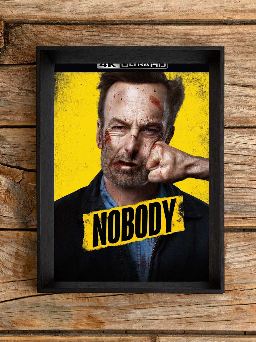 Önemsiz Biri - Nobody Film Tablo Siyah Çerçeveli Film Poster Afiş Tablo