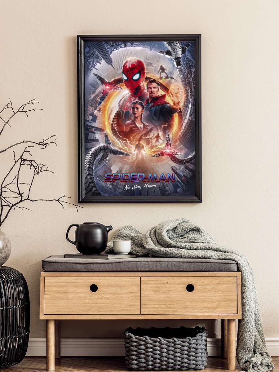 Örümcek-Adam: Eve Dönüş Yok - Spider-Man: No Way Home Film Tablo Siyah Çerçeveli Film Poster Afiş Tablo