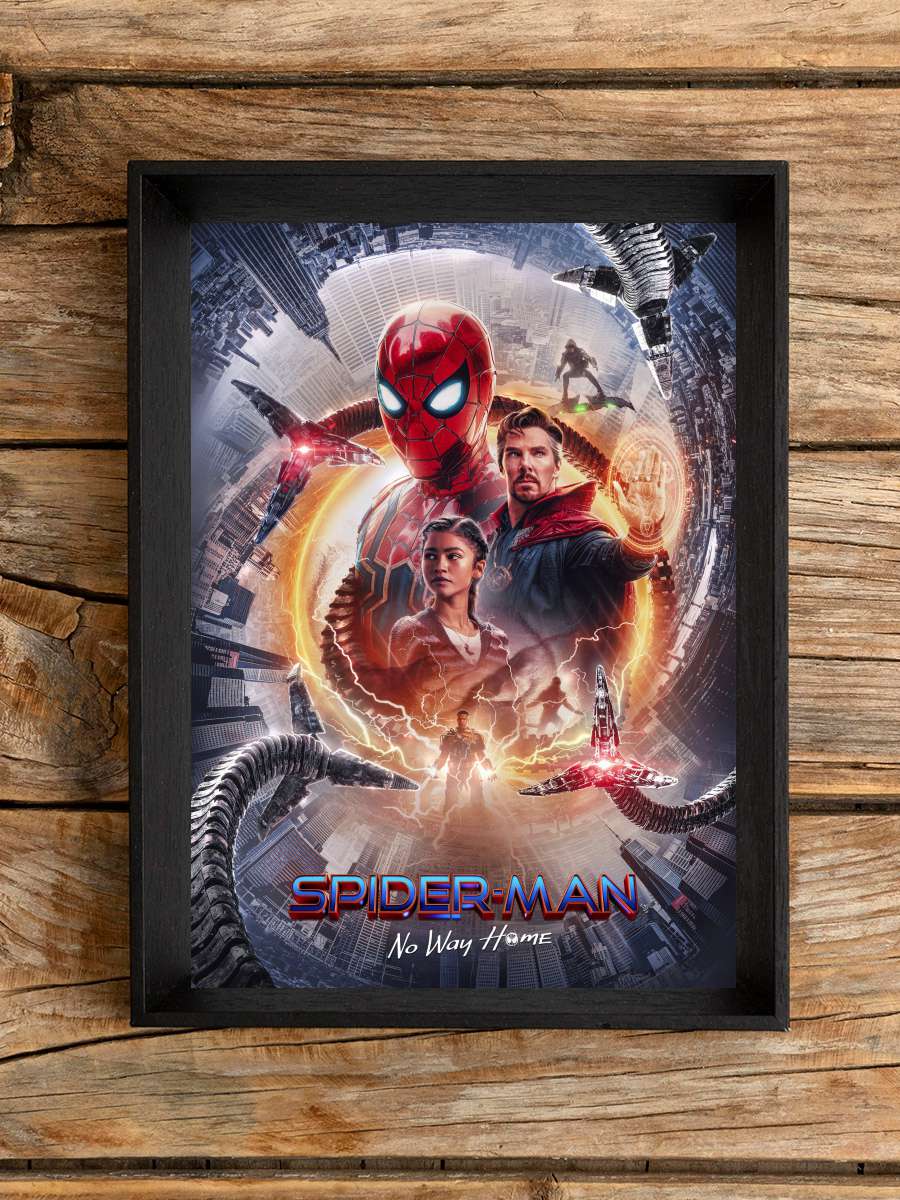 Örümcek-Adam: Eve Dönüş Yok - Spider-Man: No Way Home Film Tablo Siyah Çerçeveli Film Poster Afiş Tablo