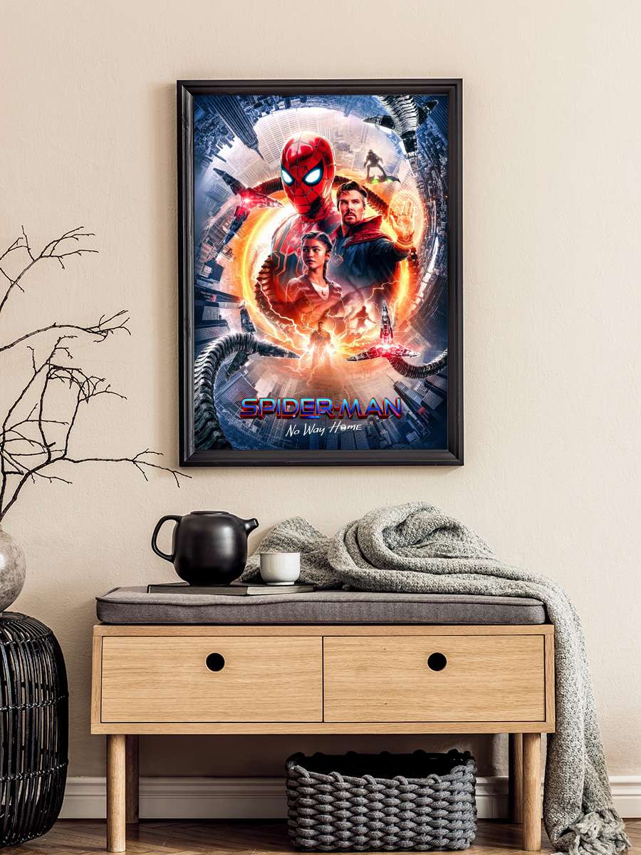 Örümcek-Adam: Eve Dönüş Yok - Spider-Man: No Way Home Film Tablo Siyah Çerçeveli Film Poster Afiş Tablo