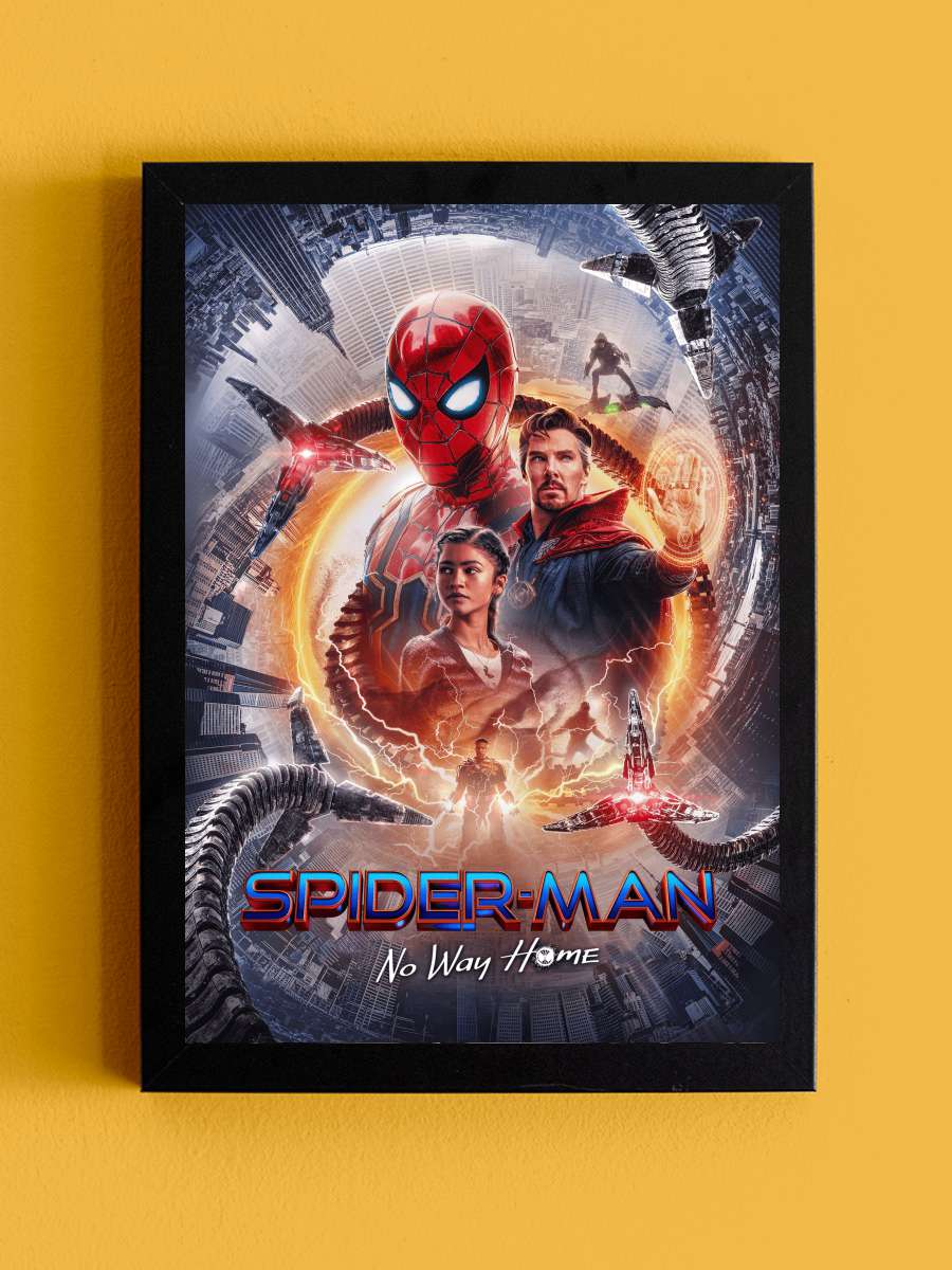 Örümcek-Adam: Eve Dönüş Yok - Spider-Man: No Way Home Film Tablo Siyah Çerçeveli Film Poster Afiş Tablo