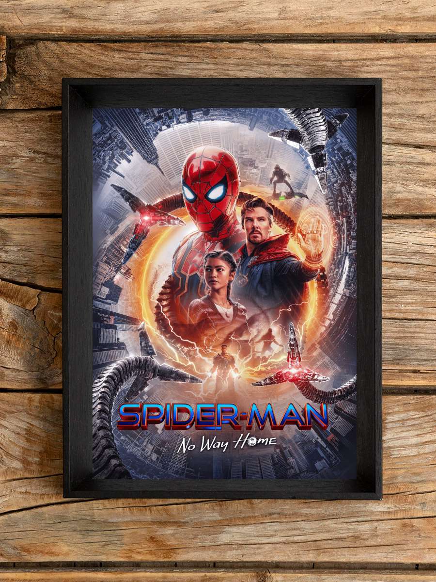 Örümcek-Adam: Eve Dönüş Yok - Spider-Man: No Way Home Film Tablo Siyah Çerçeveli Film Poster Afiş Tablo