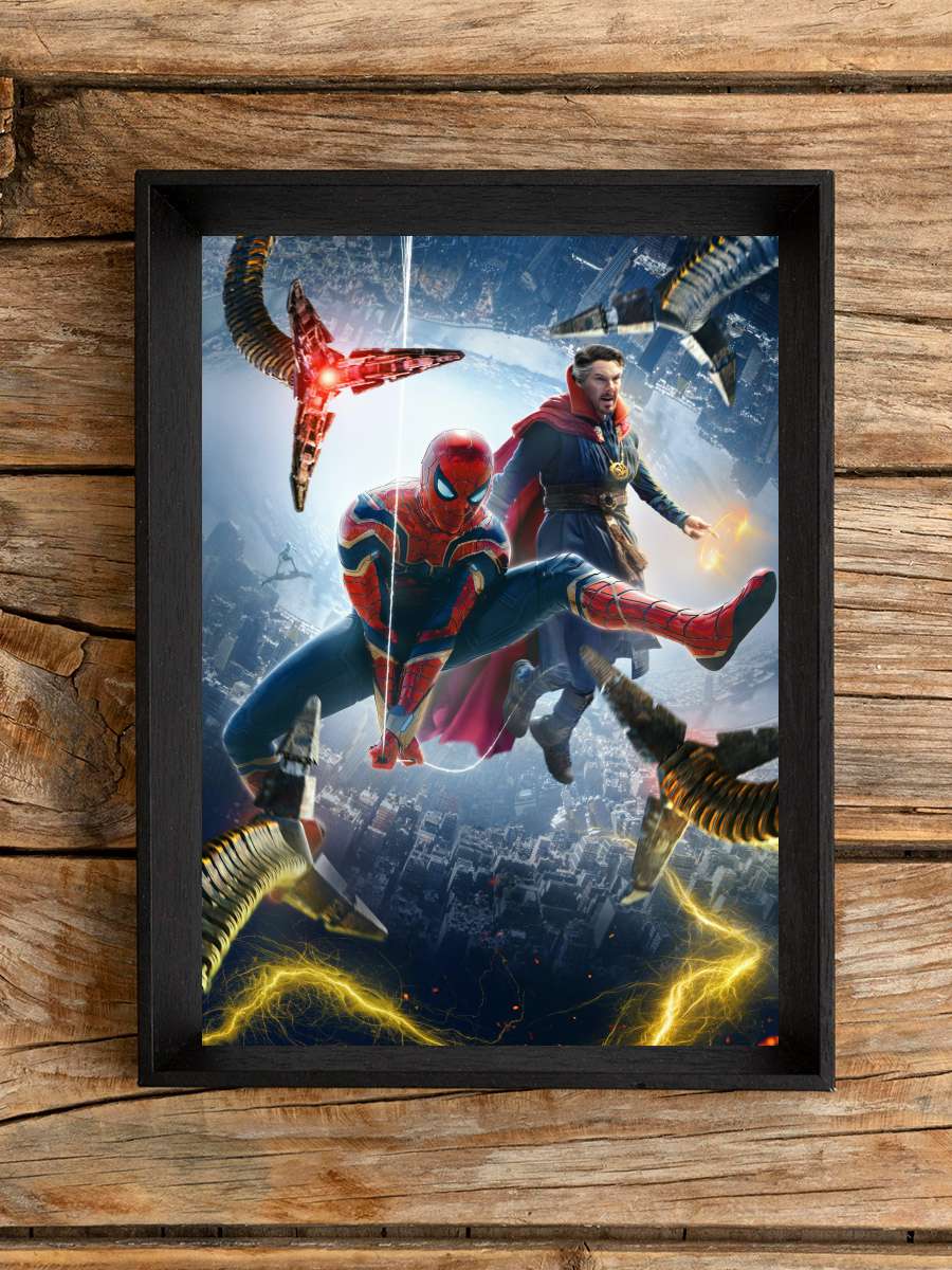 Örümcek-Adam: Eve Dönüş Yok - Spider-Man: No Way Home Film Tablo Siyah Çerçeveli Film Poster Afiş Tablo