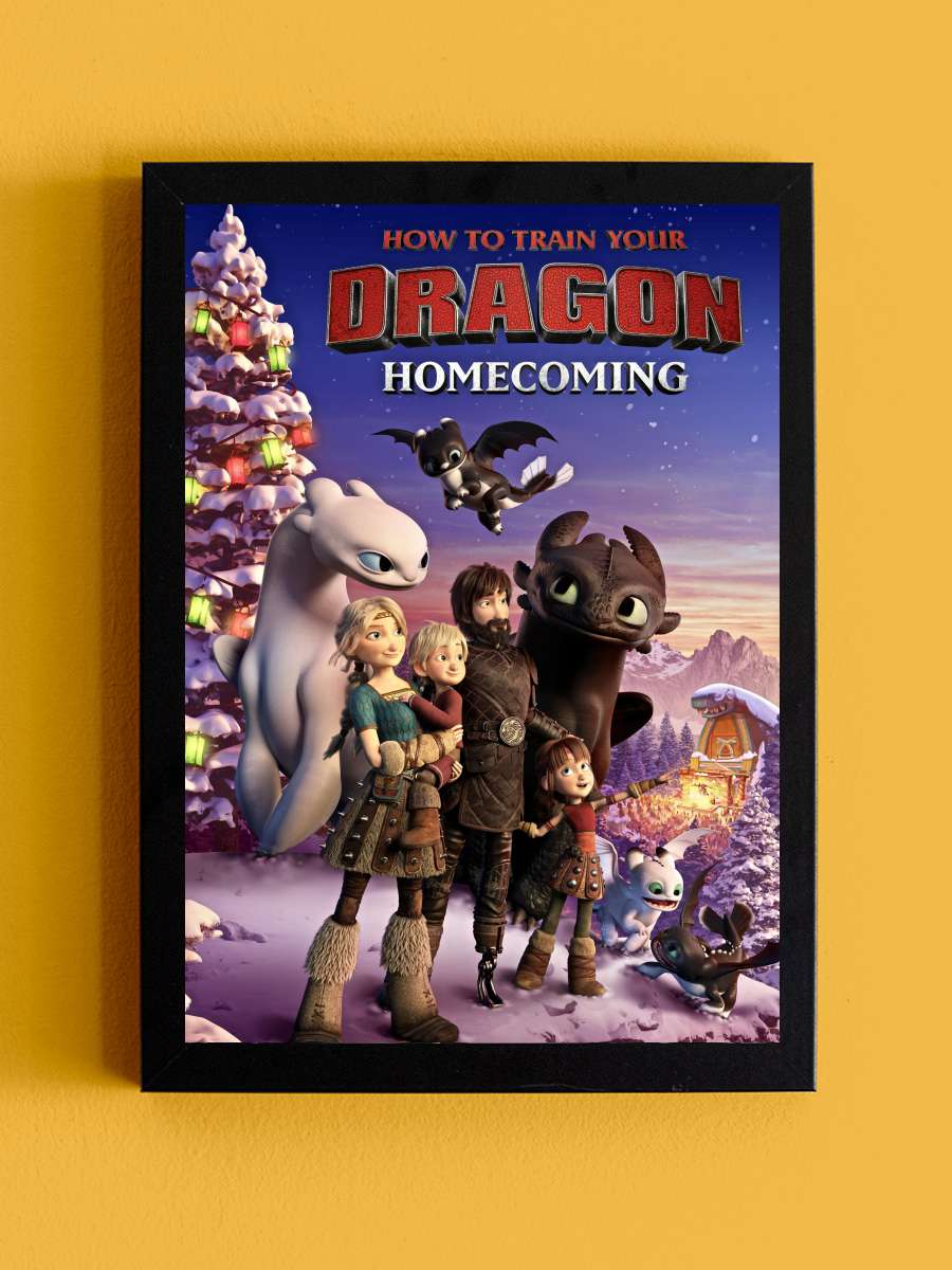 How to Train Your Dragon: Homecoming Film Tablo Siyah Çerçeveli Film Poster Afiş Tablo