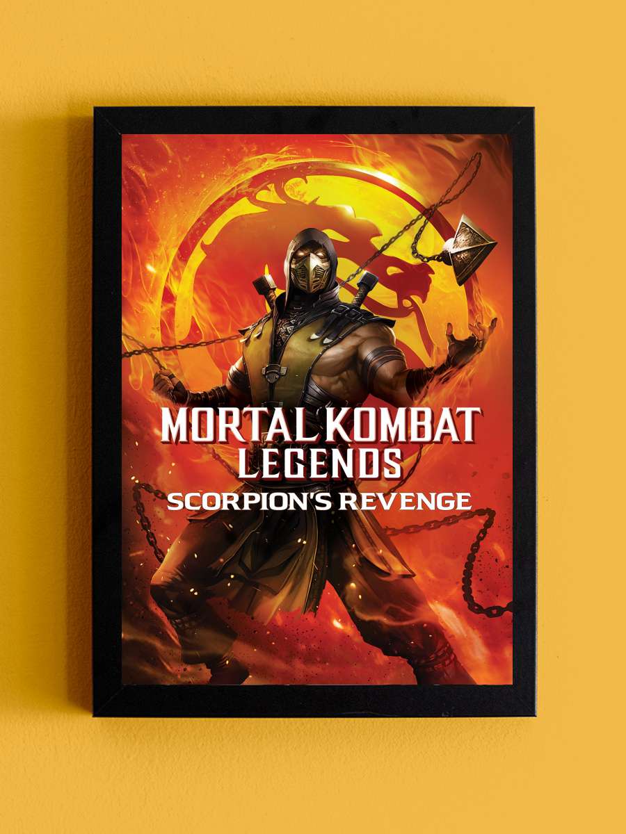 Ölümcül Dövüş Efsanesi: Akrebin İntikamı - Mortal Kombat Legends: Scorpion's Revenge Film Tablo Siyah Çerçeveli Film Poster Afiş Tablo