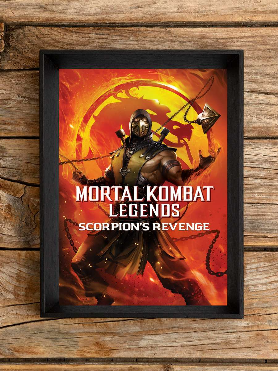 Ölümcül Dövüş Efsanesi: Akrebin İntikamı - Mortal Kombat Legends: Scorpion's Revenge Film Tablo Siyah Çerçeveli Film Poster Afiş Tablo