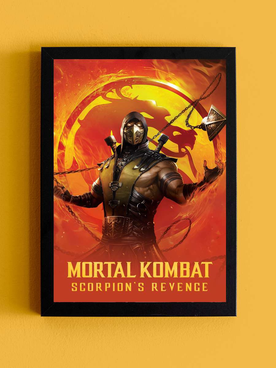 Ölümcül Dövüş Efsanesi: Akrebin İntikamı - Mortal Kombat Legends: Scorpion's Revenge Film Tablo Siyah Çerçeveli Film Poster Afiş Tablo