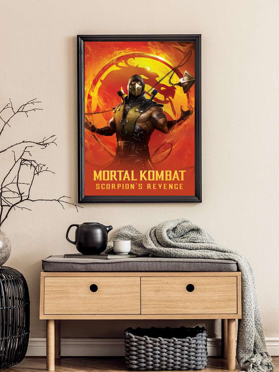 Ölümcül Dövüş Efsanesi: Akrebin İntikamı - Mortal Kombat Legends: Scorpion's Revenge Film Tablo Siyah Çerçeveli Film Poster Afiş Tablo