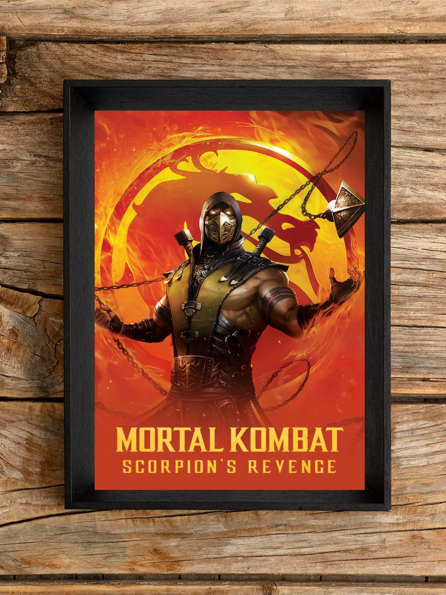 Ölümcül Dövüş Efsanesi: Akrebin İntikamı - Mortal Kombat Legends: Scorpion's Revenge Film Tablo Siyah Çerçeveli Film Poster Afiş Tablo