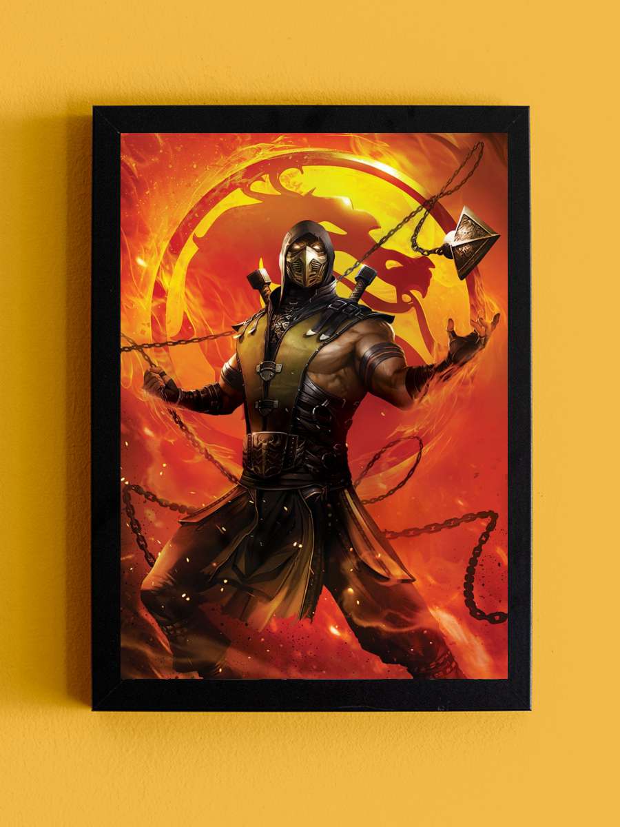 Ölümcül Dövüş Efsanesi: Akrebin İntikamı - Mortal Kombat Legends: Scorpion's Revenge Film Tablo Siyah Çerçeveli Film Poster Afiş Tablo