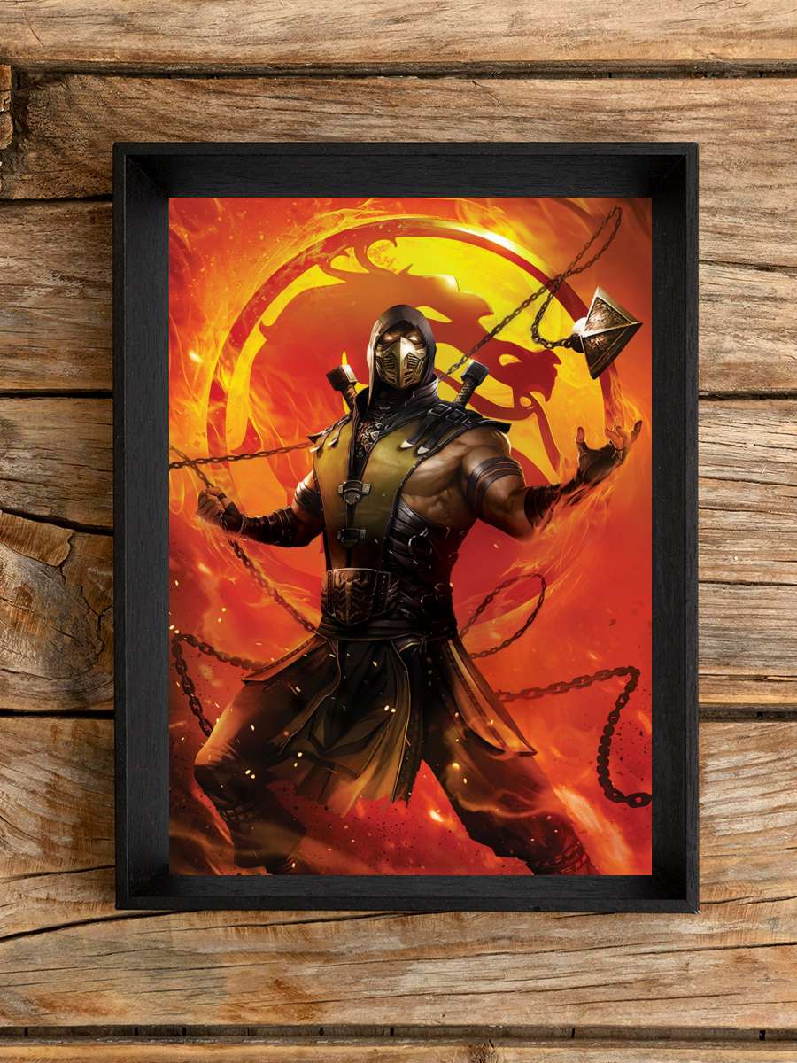 Ölümcül Dövüş Efsanesi: Akrebin İntikamı - Mortal Kombat Legends: Scorpion's Revenge Film Tablo Siyah Çerçeveli Film Poster Afiş Tablo